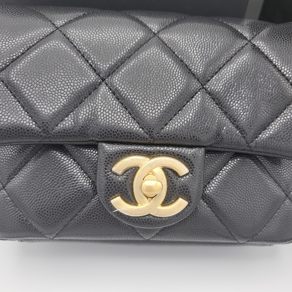 Brand new authentic 22A Chanel twist your button caviar mini flap bag - Picture 16 of 16